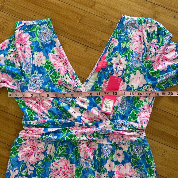Lilly Pulitzer Riza Long Sleeve Romper Sz L - Picture 2 of 11